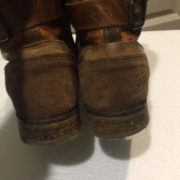 RARE! Steve Madden mens leather suede faux fur lined Osborne combat boots size 8